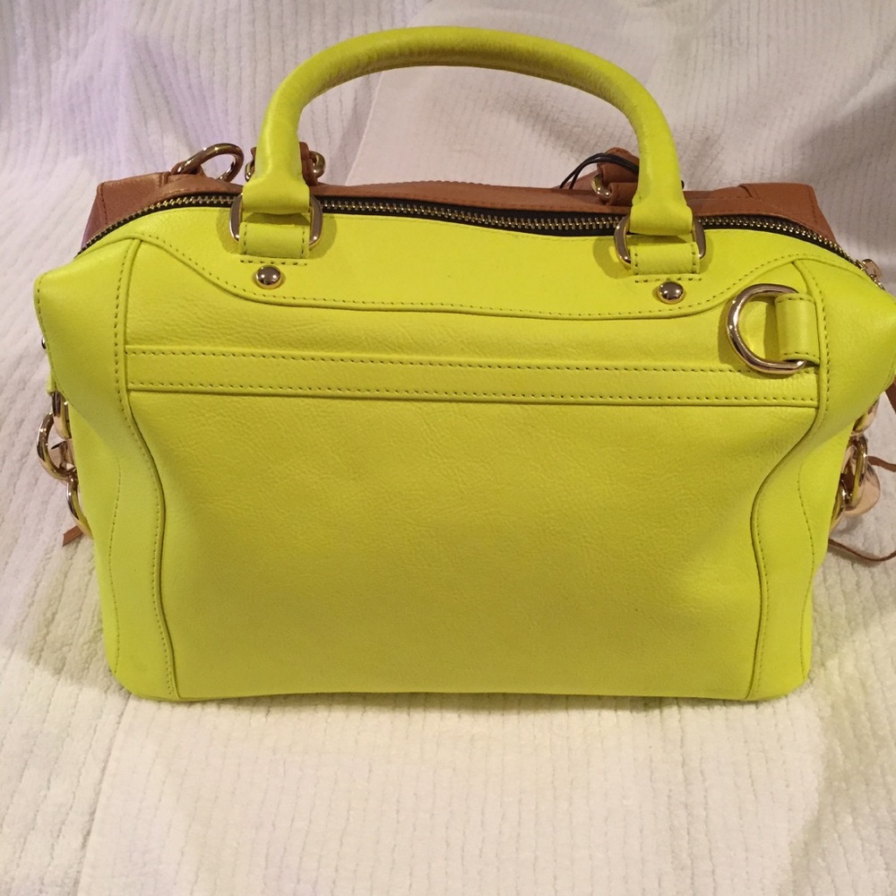 *SOLD* Rebecca Minkoff MAB Mini SatchAlmond/Neon Y